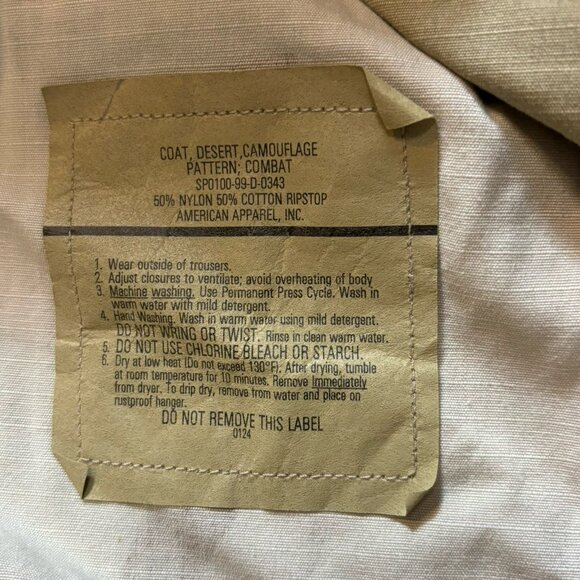 Military Jacket Mens Large Desert Camouflage Combat 3 Color Camo American - Picture 6 of 6